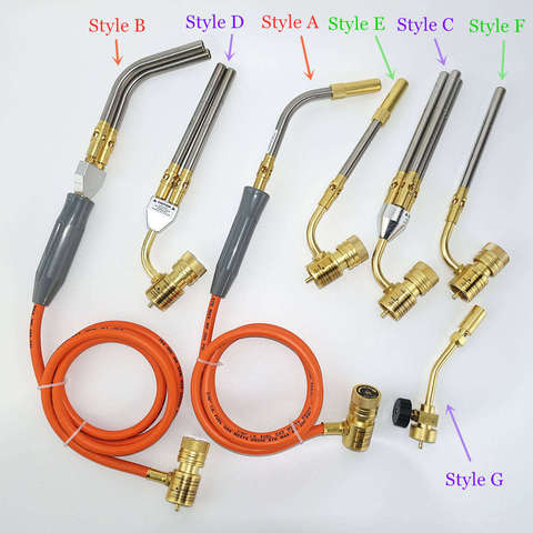 Mapp Torch Gas Welding Flame Brazing Tool 1.5m Hose CGA600 BBQ Heating Quenching HVAC Plumbing Welding Torch ► Photo 1/6