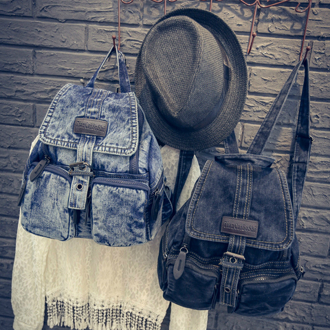 Ms Fashion Shoulder Bag Denim Backpack ► Photo 1/5