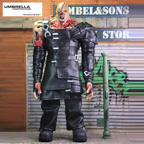 Us Hot Movie 1/6 Scale umbrella Evil Zombie Walking Dead Tyrant NEMESIS 15inch  Action Figure Model H12 ► Photo 1/4