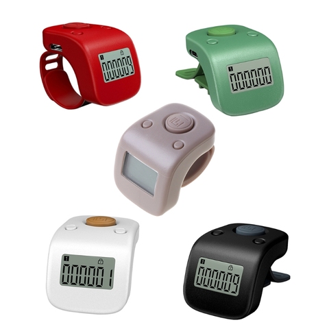 Mini Rechargeable Digital LCD Electronic Finger Ring Hand Tally Counter Six/6 Digit Buddha beads/Prayer Counter Clicker ► Photo 1/6