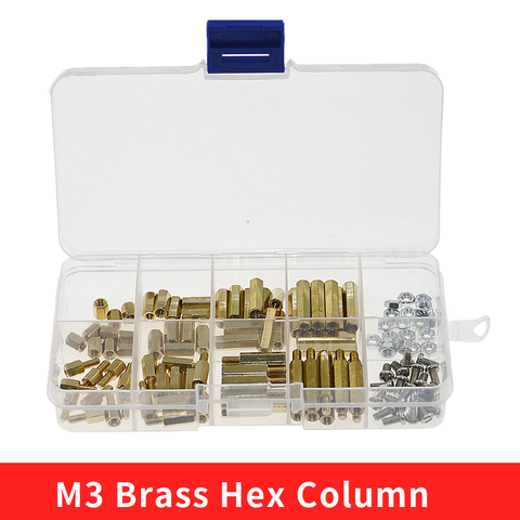 120pcs M3 Male Female Brass Hex Column Standoff Support Spacer Pillar M3 Screw Nut For PCB Board ► Photo 1/4