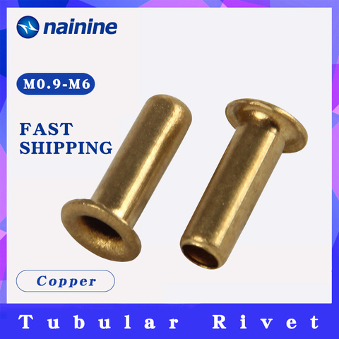 [M0.9 M1.3 M1.5 M2 M2.5 M3 M4] Tubular Rivets Double-sided Circuit Board PCB Nails Copper Hollow Rivet Nuts GB876 ► Photo 1/3