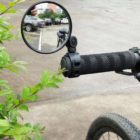 Bicycle Rearview Handlebar Mirrors Cycling Rear View MTB Bike Silicone Handle Rearview Mirror ► Photo 1/6