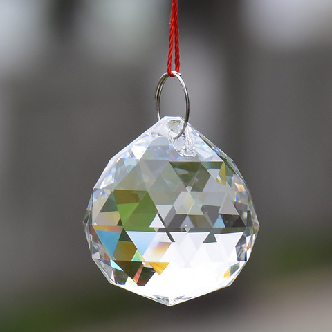 Transparent 30mm crystal ball prism cut glass chandelier crystal accessories pendant lighting ball Christmas tree pendant DIY ac ► Photo 1/5