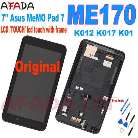7” For Asus MeMO Pad 7 FE7010CG FE170CG FE170 ME170C ME170 K012 K017 K01 LCD Display Touch Screen Digitizer Assembly with Frame ► Photo 1/6