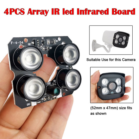 4pcs array IR led Infrared Board Light Infrared 4x IR LED board for CCTV cameras illuminator Light night vision (52mm x 47mm) ► Photo 1/6