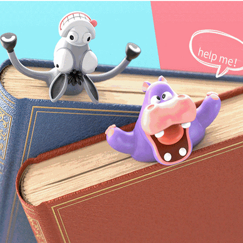 Creative 3D Stereo Cartoon Animal Style Bookmarks PVC Material Funny Student School Stationery Supplies For Children Gift ► Photo 1/6