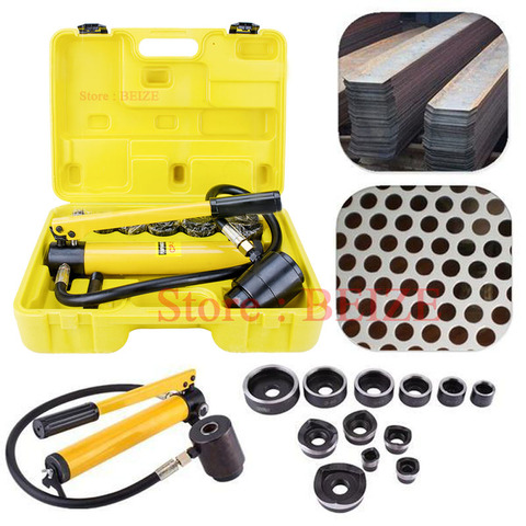 8Ton 6 Dies Hydraulic Knockout Punch Electrical Conduit Hole Cutter Set Tool Kit SYK-8A ► Photo 1/4