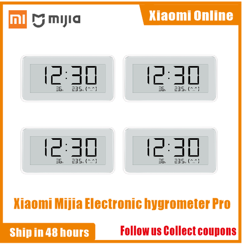 2022NEW Xiaomi Mijia BT4.0 Wireless Smart Electric Digital clock Indoor Hygrometer Thermometer E-ink Temperature Measuring Tools ► Photo 1/5