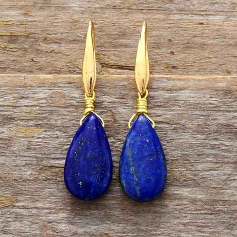 Natural Stone Teardrop Women Drop Earrings Wife Girlfriend Gifts Exquisite Lady Elegant Jewelry Wholesale ► Photo 1/4