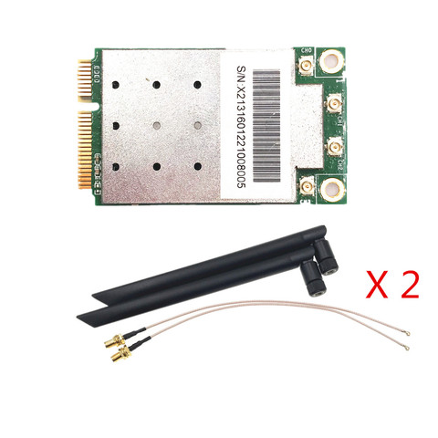 Broadcom 2.4/5Ghz BCM43465 802.11AC/A/B/G/N 4x4 MU-MIMO 2.2Gbps Mini PCIe WiFi Card ► Photo 1/5