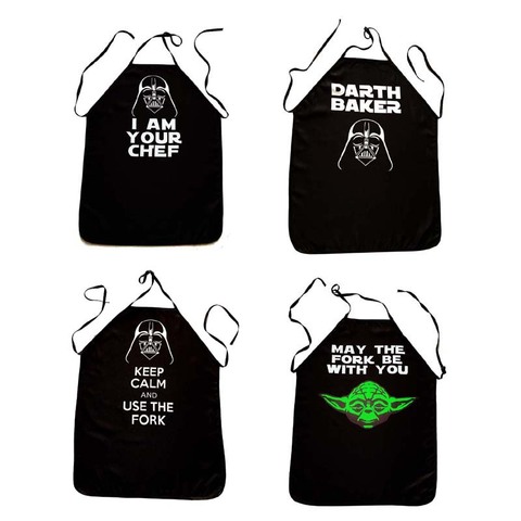 Black Cheaf Dinner Party Apron Kitchen For Men Woman BBQ Cooking Polyester Baking Accessories ► Photo 1/5