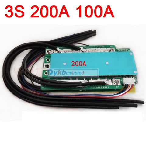 dykb 3S 100A 200A 300A 12V Li-ion Lithium Battery Protection Board High Current 3 CELL RV Inverter BMS charging W Balance  ► Photo 1/4