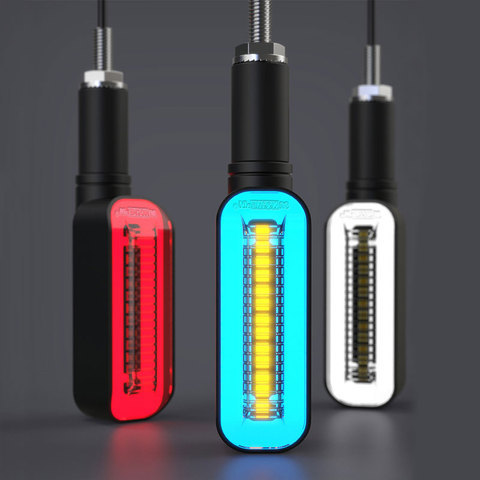 4PCS LED Turn Signal Light Motorcycle Stop Signals DRL Flowing Water Flasher 2 in 1 Blinker Tail Lamp Universal M10 Brake Light ► Photo 1/6