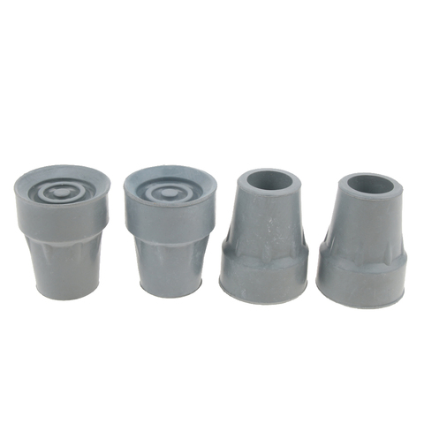 Rubber Cane & Walker Tips - Pack of 4 - Anti Skid Chair Leg Tips Caps, Trekking Pole Tips Protectors ► Photo 1/6