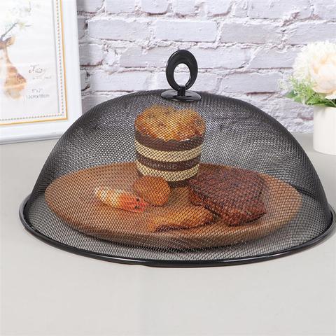 1Pc Protect Food Cover Plate Cover Dish Cover Dining Table Round Style Anti Fly Mosquito Kitchen Stainless Steel Food Cover ► Photo 1/6