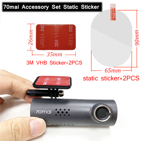For70mai Accessory Set Static Sticker  3M Film and Static Stickers, Suitable for 70 mai Car DVR 3M film holder 2PCS ► Photo 1/6