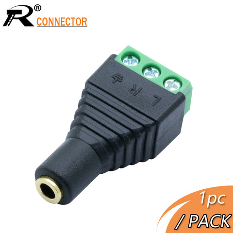 1pc 3.5mm Jack Video AV Balun 3.5mm stereo female to AV Screw Terminal Stereo jack 3.5 mm female 3 pin Terminal Block Plug ► Photo 1/6