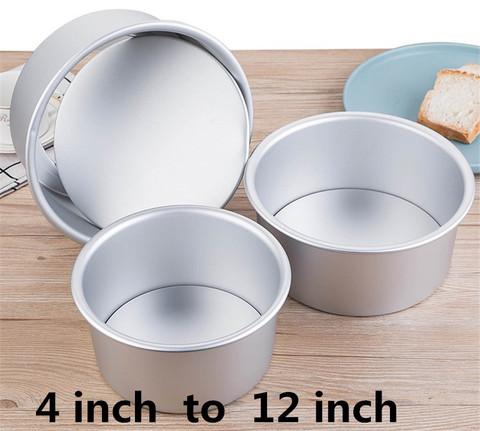 4 to 12 inch Aluminum Alloy Round Cake Mould Chiffon Cake Baking Pan Pudding Cheese cake Mold Set with Removable Bottom stencil ► Photo 1/6