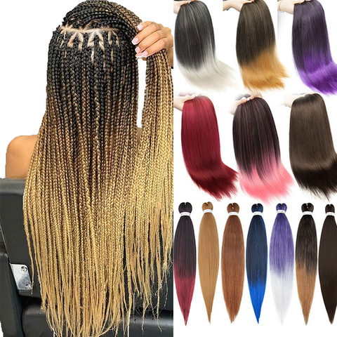 Kong&Li Braiding Hair Pre Stretched Wholesale Synthetic Ombre 26 Inch 95g African EZ Braids Hair Extension ► Photo 1/6