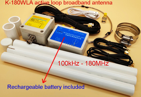 K180WLA Upgraded version Active Loop Broadband Receiving Antenna 0.1MHz-180MHz 20dB SDR FM radio antenna LOOP small loop HF ► Photo 1/6