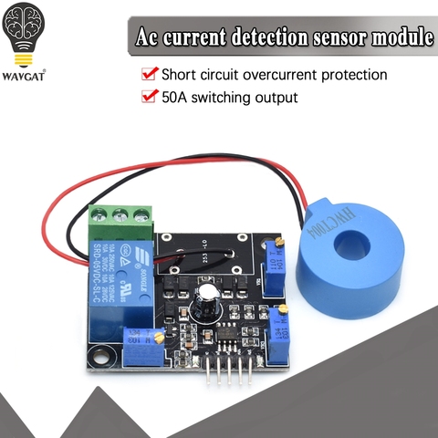 DC 5V Current Detector Sensor Module AC / Short Circuit Detection Max AC 50A Digital Output ► Photo 1/6