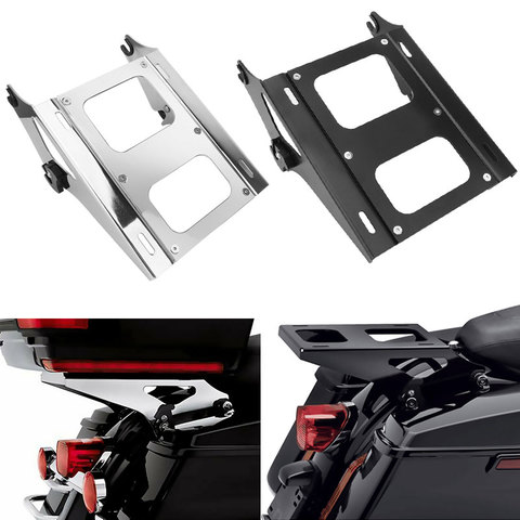 Black Chrome Motorcycle Detachable Two Up Tour Pack Mounting Luggage Rack For Harley Touring Road Street Glide Road King 14-20 ► Photo 1/6