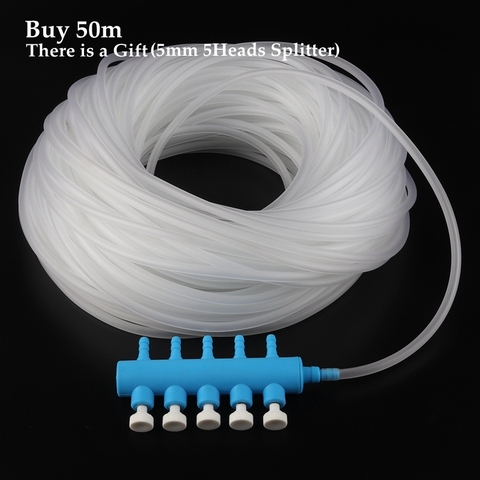 5~50m 4*6mm Aquarium Elastic Aeration Hose Fish Tank Air Pump Soft Pipe Flexible Oxygen Pump Hose Tube Line ► Photo 1/6