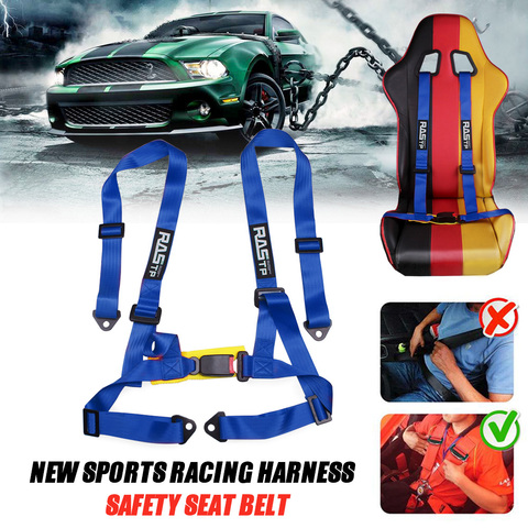 RASTP-2 inch Universal 4 Point Bolt Mounting Racing Seat Belt Safety Harness High Grade Strap Nylon Belts RS-BAG032-TP ► Photo 1/6