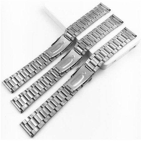 12/14/16/18/20/22mm Stainless Steel Watchband Women Wrist Bracelet Men Silver Metal Watch Strap with Folding Clasp Watches Strap ► Photo 1/6