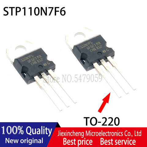 New original  5PCS 110N7F6  STP110N7F6 110A 68V MOSFET TO220 Transistor ► Photo 1/2