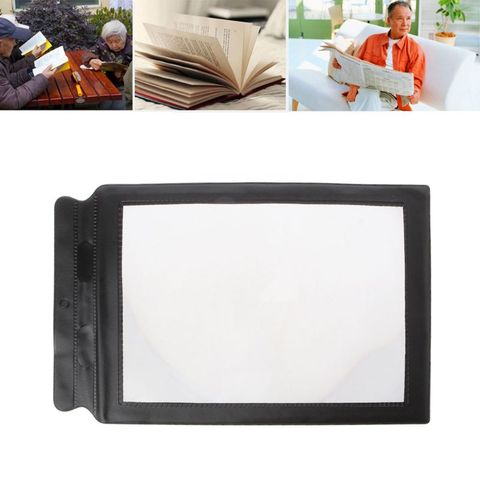 3X Large Reading Magnifier A4 Full Page Sheet Magnifying Glass Book Reading Lens Page Reading Glass Lens Magnification ► Photo 1/5
