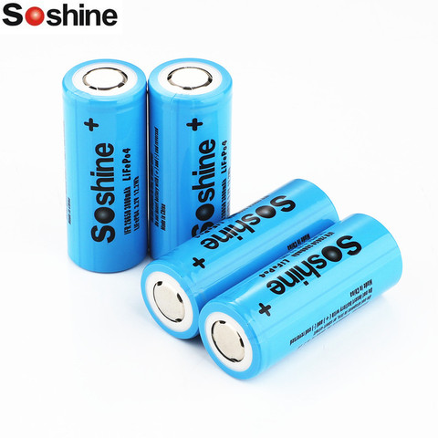 Original Soshine 26650 Li-ion IFR 26650 3.2V 3800mah Rechargeable battery LiFePO4 26650 battery ► Photo 1/6