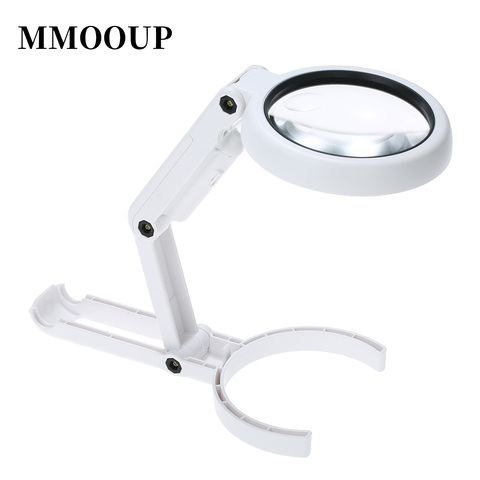 LED Folding Light Magnifier for Book Newspaper Reading Portable 5X 11X Magnifying Glass Handheld Foldable Loupe Magnifying ► Photo 1/6