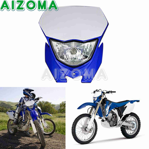 Enduro MX Supermoto 12v 35w Headlight Fairing Universal Head Light Headlamp Mask For Yamaha XT WRF YZF TTR 125/225/250/450/500 ► Photo 1/6