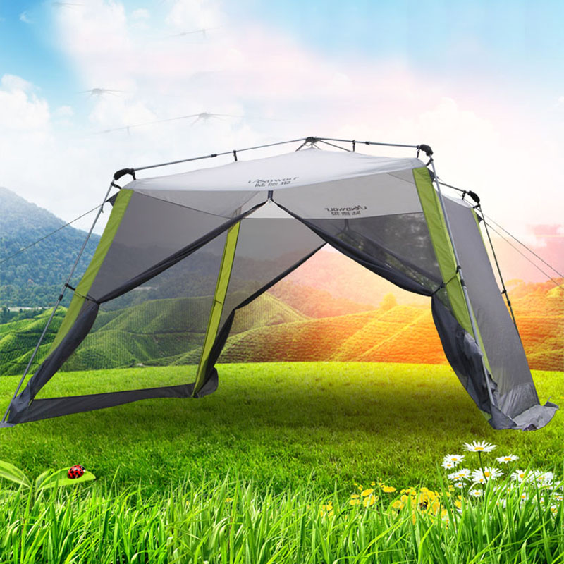 5-8 Person Ulterlarge 365*365*210cm High Quality Large Gazebo Sun Shelter  Camping Tent Carpas De Camping Beach Tent - Tents - AliExpress