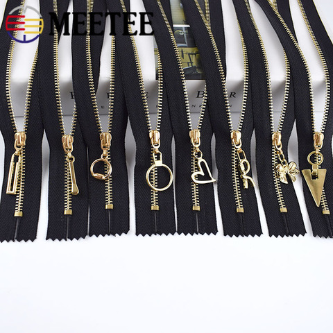 Meetee 5/10pcs 15/20/30cm 3# Metal Zipper Close-End Black White Zippers DIY Bag Purse Wallet Shoes Garment Zip Sewing Accessory ► Photo 1/6