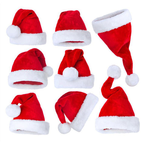 Navidad New Year Thick Plush Christmas Hat Kids Christmas Decorations For Home Santa Claus Gift Warm Winter ► Photo 1/6