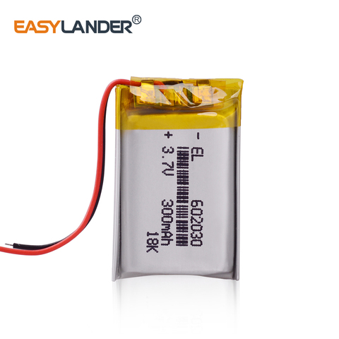CE ROHS 300mAh 602030 3.7V lithium polymer battery bloody r8  mouse  dvr advocam-fd8 profi red ► Photo 1/6