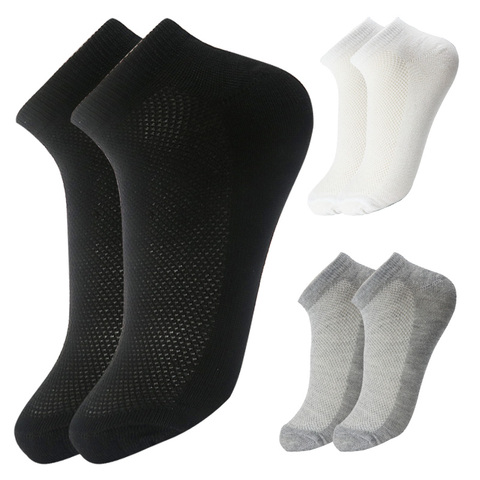 10Pairs Breathable Men's Socks Short Ankle Summer Elastic Men Solid Mesh High Quality Male Cotton Solid Soft Socks Hot Sale 2022 ► Photo 1/6