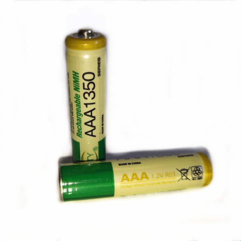 2pcs/lot 1.2V AAA rechargeable battery high power high density 1350mAh AAA rechargeable NI-MH battery ► Photo 1/3