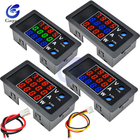 DC 0-100V 10A 1000W LED Digital Voltmeter Ammeter Wattmeter Voltage Current Power Supply Energy Meter Detector Tester Monitor ► Photo 1/6