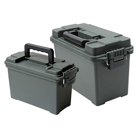 30cal and 50cal Plastic Ammo Box Military Style Storage Can Heavy Duty Caliber Bulk Ammo Crate Lightweight Tactical Tool Case ► Photo 1/6