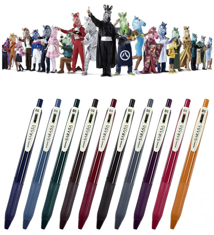 1 pc Zebra Sarasa Clip 0.5mm Retractable Gel Ink Pen Rubber Grip 10 Vintage Colors Available School Supplies Stationery Pens ► Photo 1/5