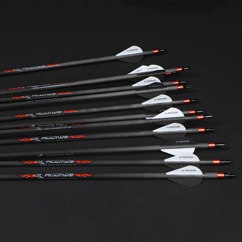 12pcs ID 6.2mm Archery Carbon Arrow Spine 250 300 340 400 500 600 700 800 Hunting Arrows Archery for compound Bow Shooting ► Photo 1/6