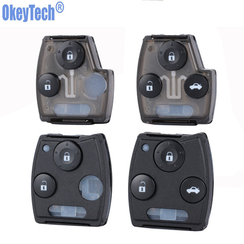 OkeyTech for Honda Accord Civic 2008 CRV Pilot Fit Jazz Odyssey Auto Car Key Case Shell Cover Fob Pad 2/3 Button Accessories ► Photo 1/6