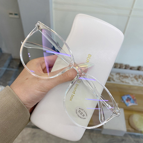 Transparent Computer Glasses Frame Women Men Anti Blue Light Round Eyewear Blocking Glasses Optical Spectacle Eyeglass ► Photo 1/6