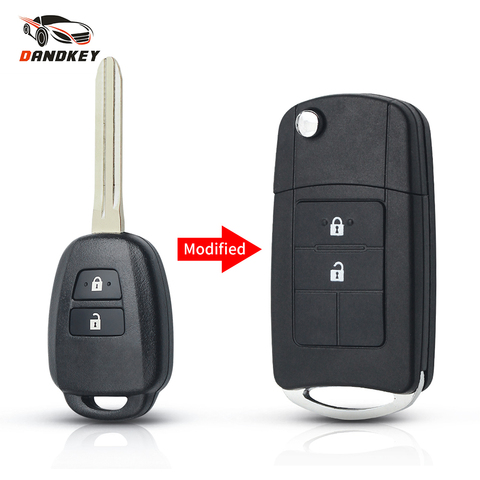 Dandkey 2/3/4 Buttons Modified Car Key Shell for Toyota Camry Prius 2012 2013 2014 2015 2016 2017 Corolla RAV4 Key Case TOY43 ► Photo 1/6