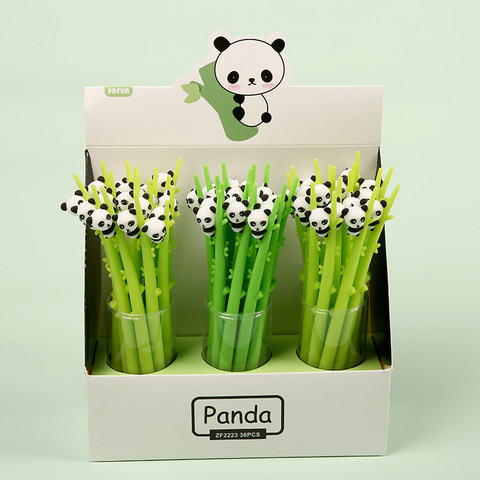 0.5mm Cute Baby Bamboo Panda Soft Rubber Cute Gel Ink Pen School Office Writing Supply Novelty Gift Stationery Student Prize ► Photo 1/5