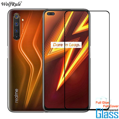 Glass For OPPO Realme 6 Pro Screen Protector Full Glue Cover Tempered Glass For Realme 6 Pro Glass Protective Phone Film 6.6'' ► Photo 1/6